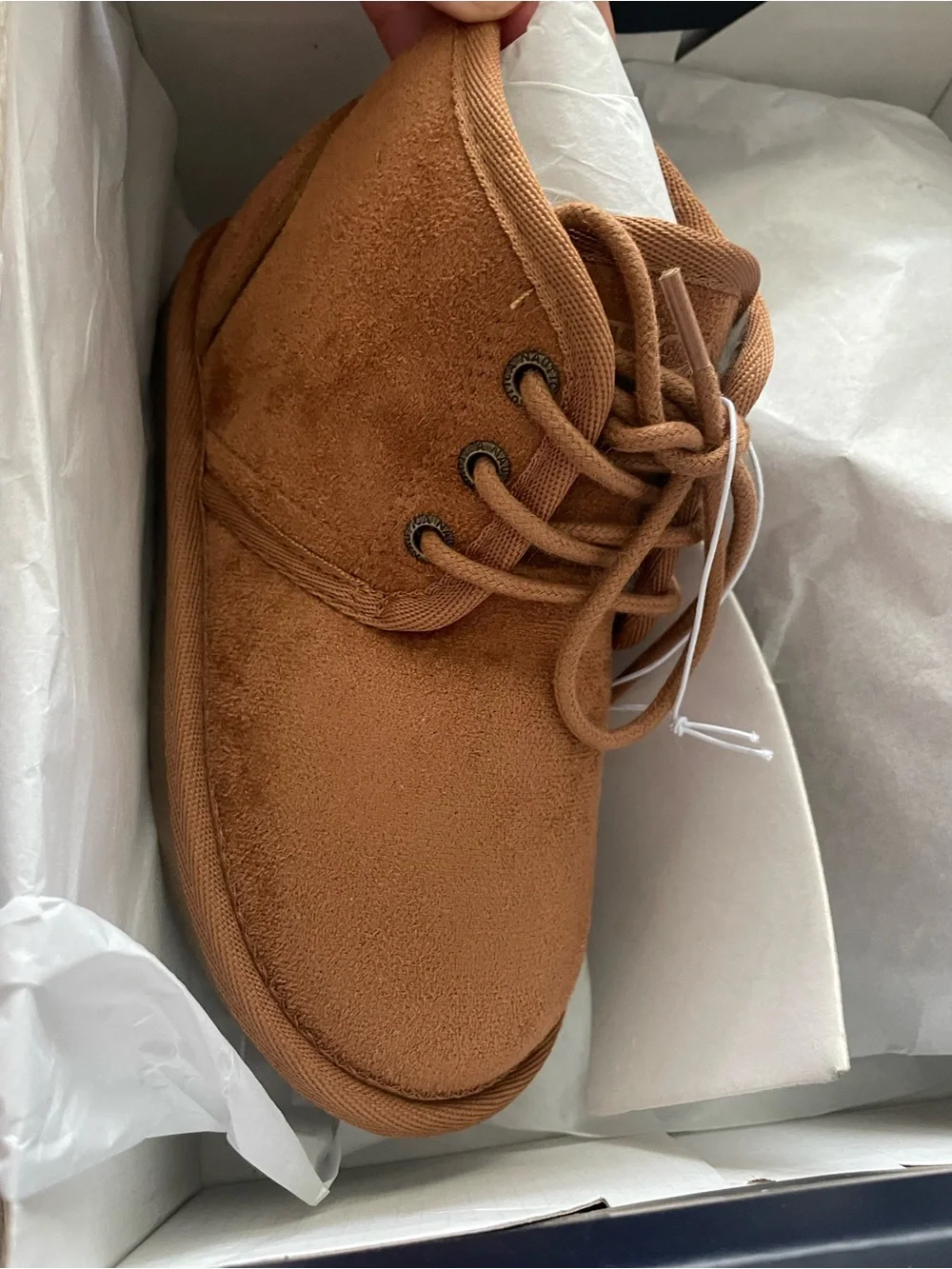 Nautica Kids Brown Suede Lace-Up Boots